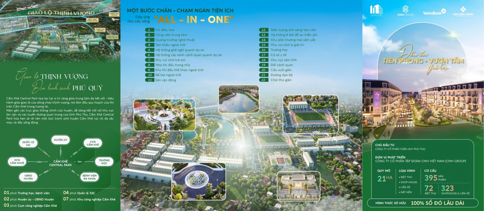 các tiện ích dự án cẩm khê central park